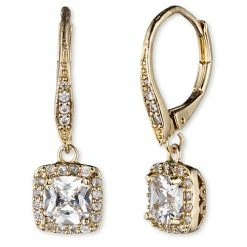 Best Pirce 💯 Anne-Klein Jewelry & ⌚ Watches Anne Klein Gold-Tone & Crystal Drop Earrings 💯