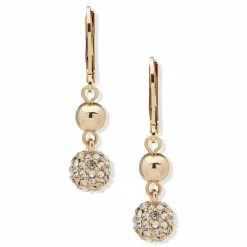 New 😉 Anne-Klein Jewelry & ⌚ Watches Anne Klein Gold Tone Lever Back Fireball Drop Earrings ✨