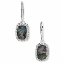 Outlet 🤩 Anne-Klein Jewelry & ⌚ Watches Anne Klein Silver-Tone Denim Stone Drop Pave Earrings 😀