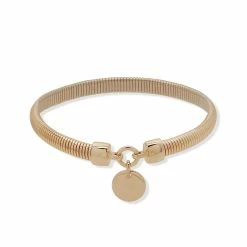 Brand new 🎁 Anne-Klein Jewelry & ⌚ Watches Anne Klein 2.75in. Gold-Tone Omega Stretch Bracelet 🔥