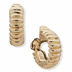 Flash Sale ✨ Anne-Klein Jewelry & ⌚ Watches Anne Klein 16mm Gold-Tone Omega Clip Hoop Earrings 🔥
