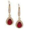 Outlet 😍 Anne-Klein Jewelry & ⌚ Watches Anne Klein 1.16in. Gold-Tone Siam Crystal Pear Drop Earrings ✨