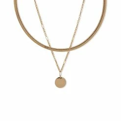 Brand new ❤️ Anne-Klein Jewelry & ⌚ Watches Anne Klein Gold-Tone Omega Chain Coin Pendant Necklace ✨