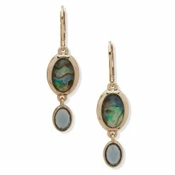 Top 10 😉 Anne-Klein Jewelry & ⌚ Watches Anne Klein Gold-Tone And Multi Faceted Metal Double Drop Earrings 🛒