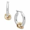 Best Pirce 😉 Anne-Klein Jewelry & ⌚ Watches Anne Klein Two-Tone 22mm Hoop Earrings 😀