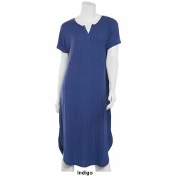 Wholesale 🌟 Anne-Klein Pajamas 👩 Womens Anne Klein Short Sleeve Ribbed 42in. Nightgown ⭐ -Anne Klein Elegant Shop unnamed file 192
