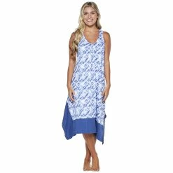 Wholesale 👏 Anne-Klein Pajamas 👩 Womens Anne Klein Sleeveless Tie Dye Midi Nightgown 🎁