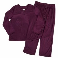 Flash Sale โ Anne-Klein Pajamas ๐ฉ Womens Anne Klein Long Sleeve Velour V-Neck Pajama Set ๐