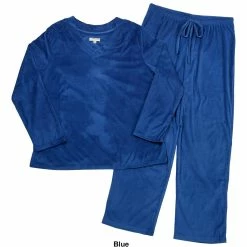Flash Sale ⌛ Anne-Klein Pajamas 👩 Womens Anne Klein Long Sleeve Velour V-Neck Pajama Set 🎁 -Anne Klein Elegant Shop unnamed file 197