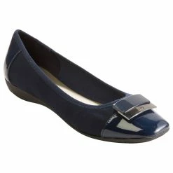 Buy 🥰 Anne-Klein 👟 Shoes 👩 Womens Anne Klein Una Flats - Navy 🛒