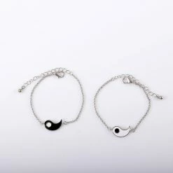 Flash Sale 🥰 Ashley-by-Ashley-Cooper Jewelry & ⌚ Watches Ashley Black And White Yin-Yang Bracelet Set 🎁