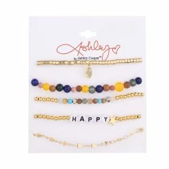 Deals ❤️ Ashley-by-Ashley-Cooper Jewelry & ⌚ Watches Ashley 5pc.Happy Arm 🍬 Candy Bracelet Set 🎉