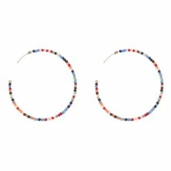 Hot Sale 👏 Ashley-by-Ashley-Cooper Jewelry & ⌚ Watches Ashley Multi-Colored Large Seed Bead Hoop Earrings 😍