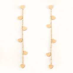 Cheap 🧨 Ashley-by-Ashley-Cooper Jewelry & ⌚ Watches Ashley Multi Gold Heart Linear Earrings ✨