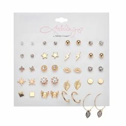 Hot Sale 🌟 Ashley-by-Ashley-Cooper Jewelry & ⌚ Watches Ashley 20pc. Novelty Stud And Hoop Earrings Set 🤩
