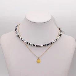 Top 10 🛒 Ashley-by-Ashley-Cooper Jewelry & ⌚ Watches Ashley Cooper™ Black And White Heisha Anchor Ying-Yang Necklace 🧨