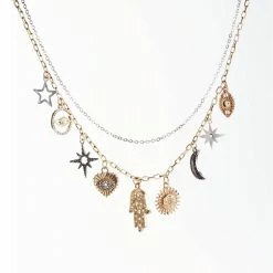 Brand new 🎉 Ashley-by-Ashley-Cooper Jewelry & ⌚ Watches Ashley Celestial Charm Layered Necklace ✔️