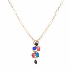 Buy 😀 Ashley-by-Ashley-Cooper Jewelry & ⌚ Watches Ashley Glass Morano Bead Long Charm Necklace 💯