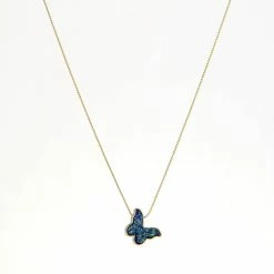 Top 10 😉 Ashley-by-Ashley-Cooper Jewelry & ⌚ Watches Ashley Blue-Tone Sparkly Butterfly Pendant Necklace 🎉