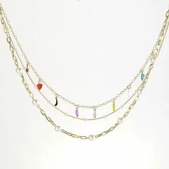 Best reviews of ✔️ Ashley-by-Ashley-Cooper Jewelry & ⌚ Watches Ashley 3 Row Gold-Tone Pearls Hearts Stars And Moons Necklace ❤️