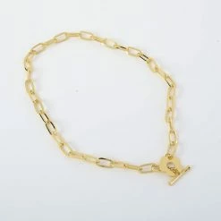 Outlet 😍 Ashley-by-Ashley-Cooper Jewelry & ⌚ Watches Ashley Gold Flower Toggle Paperclip Chain Necklace 🎁