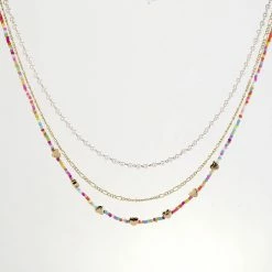 Promo 🔔 Ashley-by-Ashley-Cooper Jewelry & ⌚ Watches Ashley 3 Row Bead Pearl Gold Heart Necklace 🎁