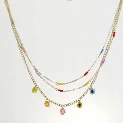 Brand new 🥰 Ashley-by-Ashley-Cooper Jewelry & ⌚ Watches Ashley 3 Row Seed Bead Flower Necklace 😍