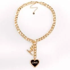 Best deal 💯 Ashley-by-Ashley-Cooper Jewelry & ⌚ Watches Ashley Gold Love Pearl Crystal And Heart Charm Necklace 😉