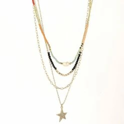 Coupon 👍 Ashley-by-Ashley-Cooper Jewelry & ⌚ Watches Ashley Star Beaded Necklace 🤩