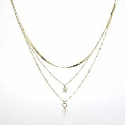 Outlet 🎉 Ashley-by-Ashley-Cooper Jewelry & ⌚ Watches Ashley Butterfly & Heart Drop Layered Pendant 🌟