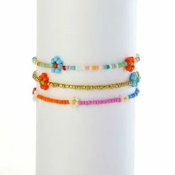 New ✔️ Ashley-by-Ashley-Cooper Jewelry & ⌚ Watches Ashley 3pk. Colorful Flower Beaded Stretch Bracelets 🥰