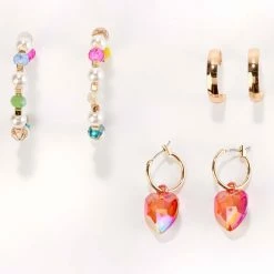 Top 10 🔔 Ashley-by-Ashley-Cooper Jewelry & ⌚ Watches Ashley Trio Huggie Hoop Earrings 🧨