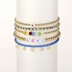 Coupon ✔️ Ashley-by-Ashley-Cooper Jewelry & ⌚ Watches Ashley 5pc. Beaded Love Star Bracelets 🎉