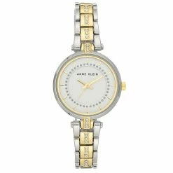 Best Sale 🎉 Anne-Klein Jewelry & ⌚ Watches Anne Klein Two-Tone Sand Blast Dial ⌚ Watch - AK-3115SVTT 🧨