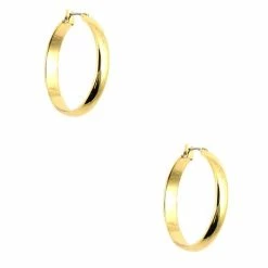 Cheapest 👍 Anne-Klein Jewelry & ⌚ Watches Anne Klein Gold-Tone Wide Hoop Pierced Earrings 👏