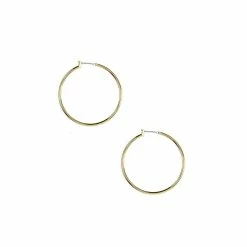 Coupon 😀 Anne-Klein Jewelry & ⌚ Watches Anne Klein Gold-Tone Large 1.69in. Click Top Hoop Earrings ⭐