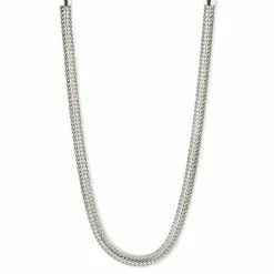 Best Pirce 🌟 Anne-Klein Jewelry & ⌚ Watches Anne Klein Silver-Tone Flat Chain Collar Necklace 😍
