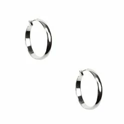 Best Sale 🎉 Anne-Klein Jewelry & ⌚ Watches Anne Klein Silver-Tone Click Top Hoop Earrings 🥰