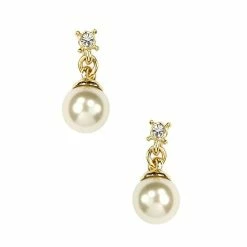 Cheap ✔️ Anne-Klein Jewelry & ⌚ Watches Anne Klein Small White Faux Pearl Drop Earrings 🔥